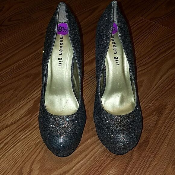 Madden girl Caity glitter SPARKLE heels Sz 8.5 NWOB - Picture 2 of 6